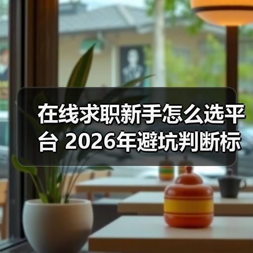 在线求职新手怎么选平台 2026年避坑判断标准