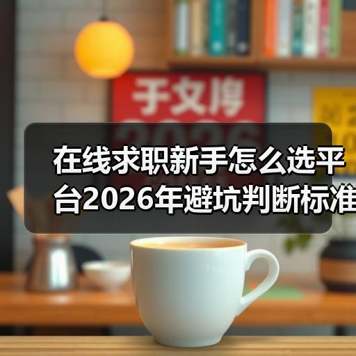在线求职新手怎么选平台2026年避坑判断标准