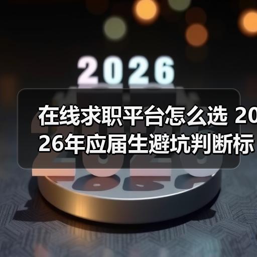 在线求职平台怎么选 2026年应届生避坑判断标准