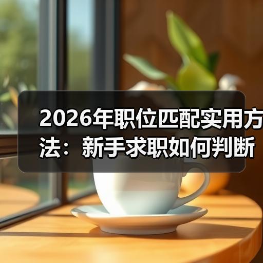2026年职位匹配实用方法：新手求职如何判断岗位契合度